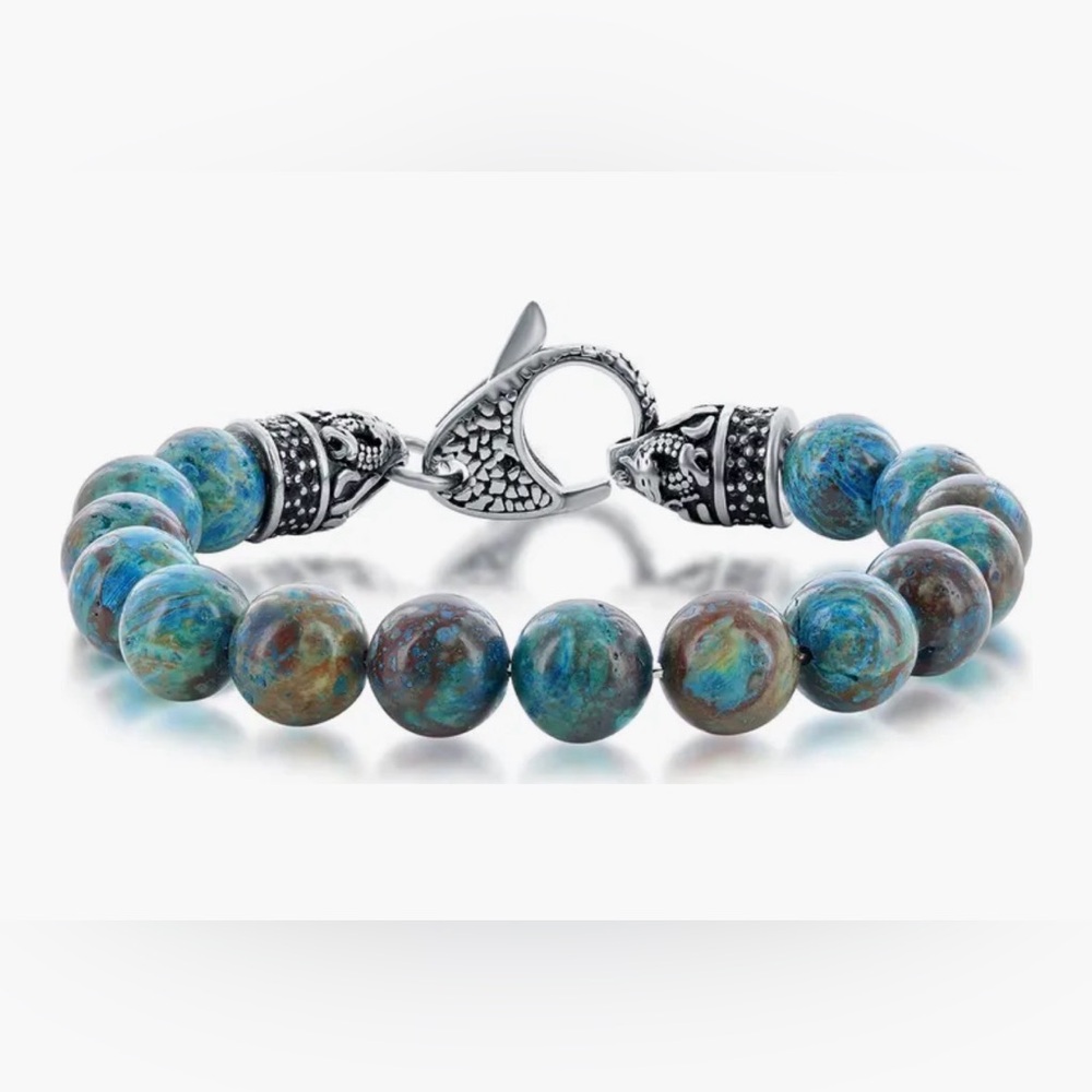 Stainless Steel Apatite Beaded Bracelet